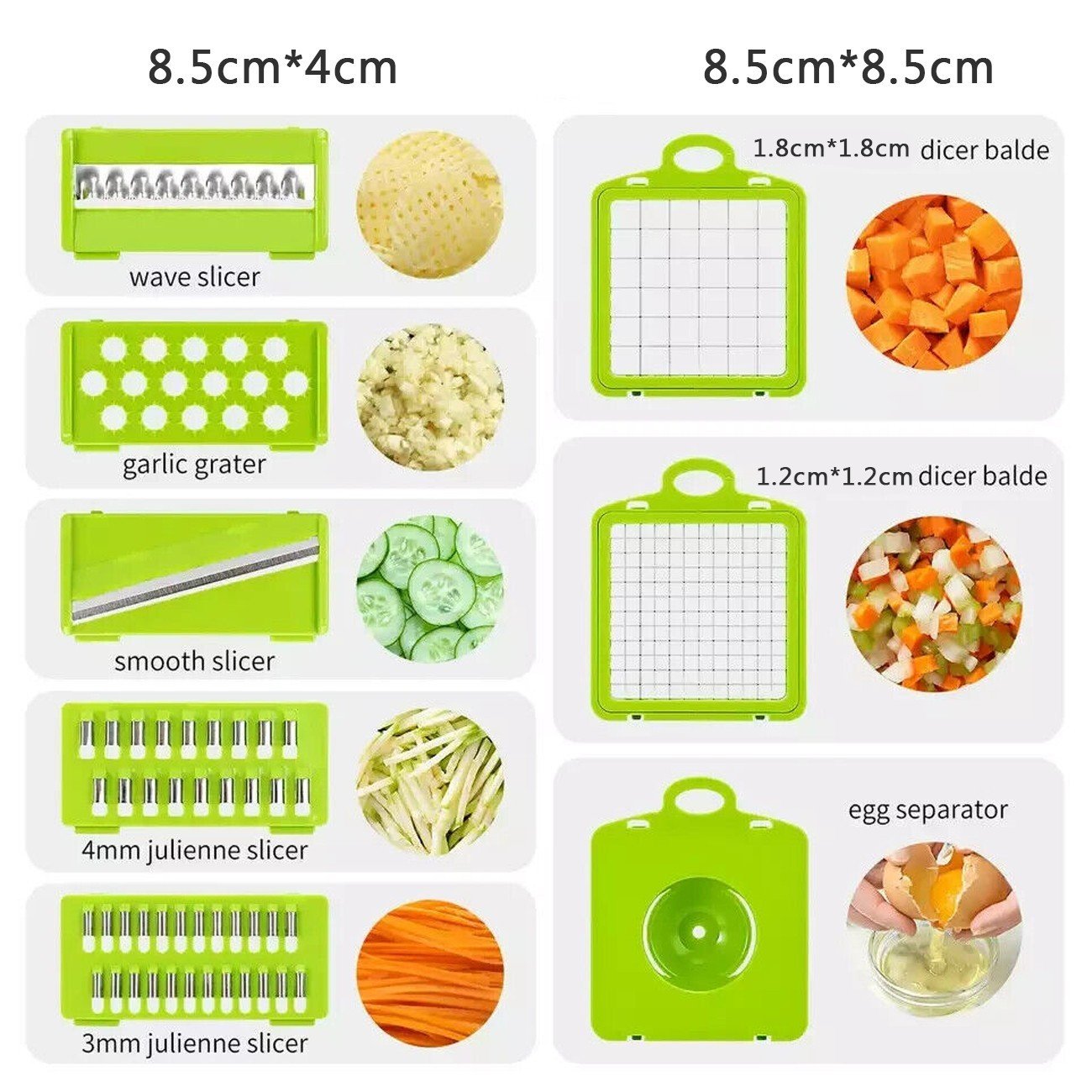 Coupe-légumes 16-en-1 — Multifonction, sécurisé et ultra-pratique pour fruits & légumes – Image 4